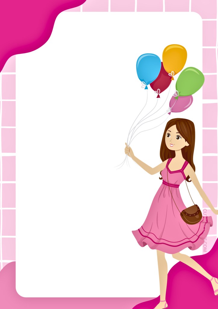 Free pink fashion girls printable notepads - Barbie pink borders with dolls #cutefreebiesforyou #pink #Barbie #freeprintable