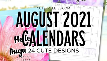 Free Printable AUGUST 2021 Calendar - Get your free download now! #cutefreebiesforyou #freeprintable