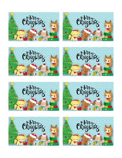 Free Printable Christmas Gift Tags PDF - Templates for holiday greeting cards and Christmas gift tags #cutefreebiesforyou - SEE PREVIOUS POST TO DOWNLOAD MORE CHRISTMAS GIFT TAGS