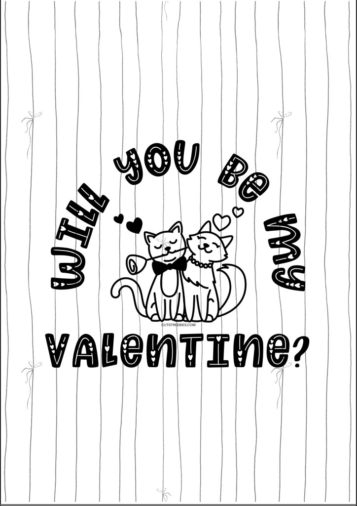 Cute cats valentine cards #cutefreebiesforyou #valentinesday - SEE PREVIOUS POST TO DOWNLOAD MORE VALENTINE CARDS