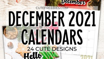 Free Printable DECEMBER 2021 Calendar - Get your free download now! #cutefreebiesforyou #freeprintable