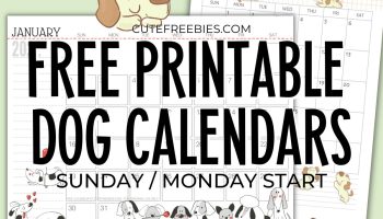 Free Printable 2025 Cute Dog Calendar PDF - 2025 monthly calendar planner with cute puppies. Free calendar for dog lovers. Get your PDF download now! #freeprintable #doglover #cutefreebiesforyou