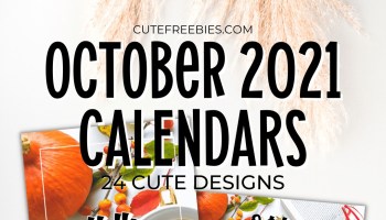 Free Printable OCTOBER 2021 Calendar - Get your free download now! #cutefreebiesforyou #freeprintable
