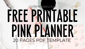 Free printable pink planner PDF, pretty planner template - Get your free download now! #cutefreebiesforyou #freeprintable #planneraddict