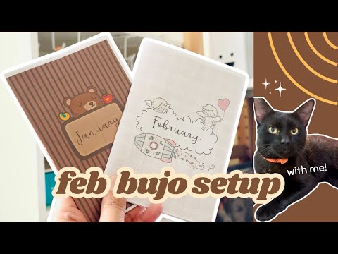 DIY monthly journal setup | How I made my A6 pocket planner | February bullet journal plan with me