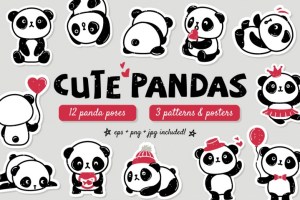 Cute panda images and clipart