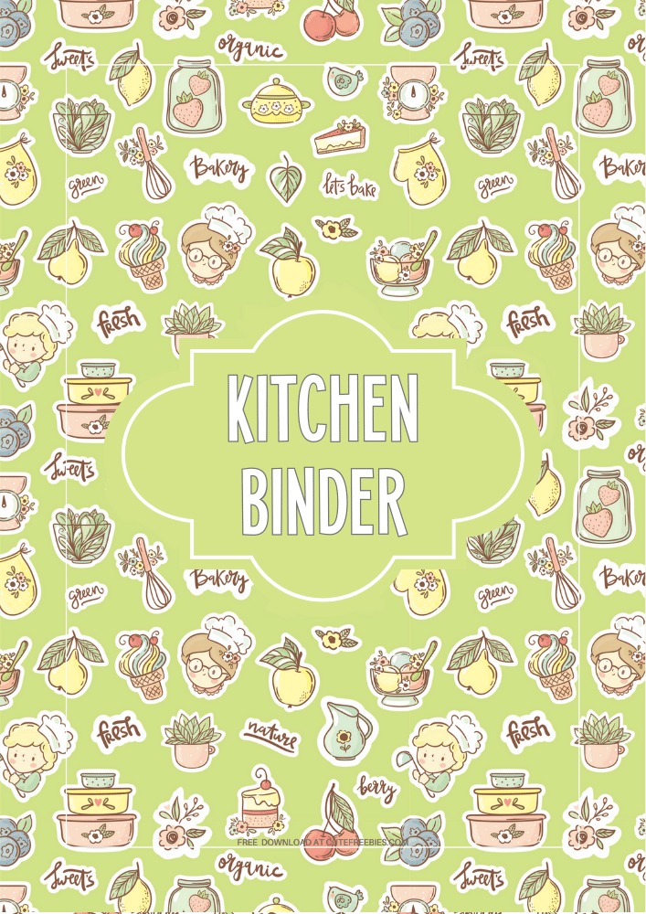 Free Printable Kitchen Binder Planner Template - bullet journal printable template, monthly planner, free PDF download #cutefreebiesforyou #freeprintable #planneraddict