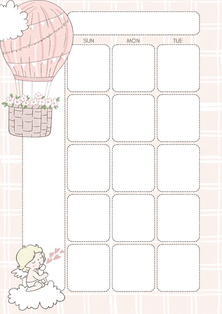 Free printable cute bullet journal - monthly planner template PDF with cute balloon theme #cutefreebiesforyou #printableplanner #freeprintable #bulletjournal