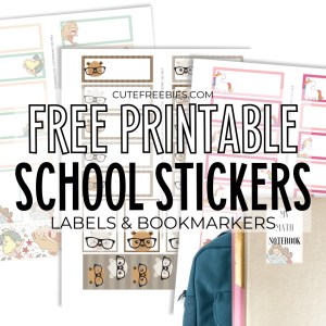 Free Printable School Stickers And Labels! Cute character stickers for boys and girls, perfect for labeling books and notebooks. Free download now! #backtoschool #printablestickers #schoolstickers #cutefreebiesforyou #freeprintable