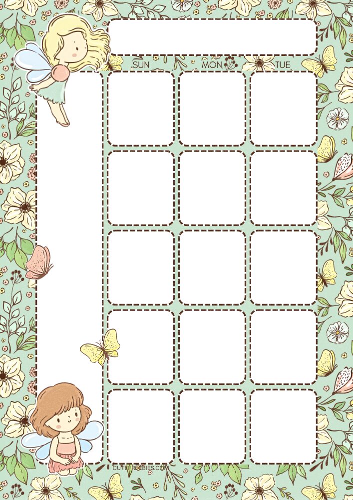 Free printable cute monthly bullet journal - monthly planner template PDF with spring garden theme #cutefreebiesforyou #printableplanner #freeprintable #bulletjournal