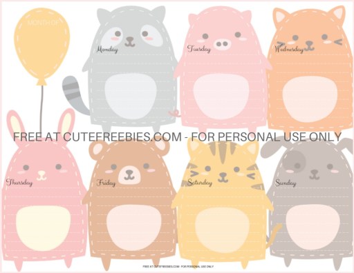 Weekly Planner Free Printable PDF - super cute designs! Choose from our free printable weekly planners and get your free download. #cutefreebies #weeklyplanner #bujoweekly #printableplanner #weeklyspread #bulletjournalweekly