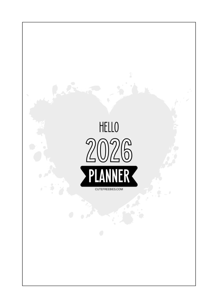 Free Printable Goals Planner Template for 2026 - bullet journal goal setting planner printable PDF #cutefreebiesforyou #goalsetting #bulletjournal