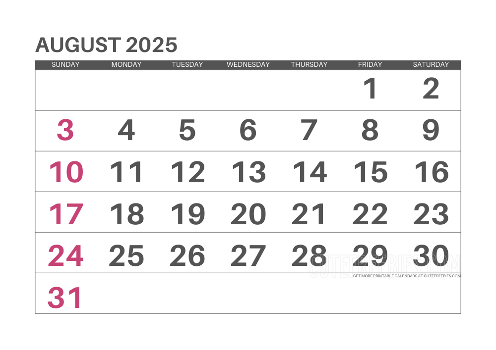 August 2025 monthly calendar #2025calendar #cutefreebiesforyou - SEE PREVIOUS POST TO DOWNLOAD THE COMPLETE 2025 CALENDAR