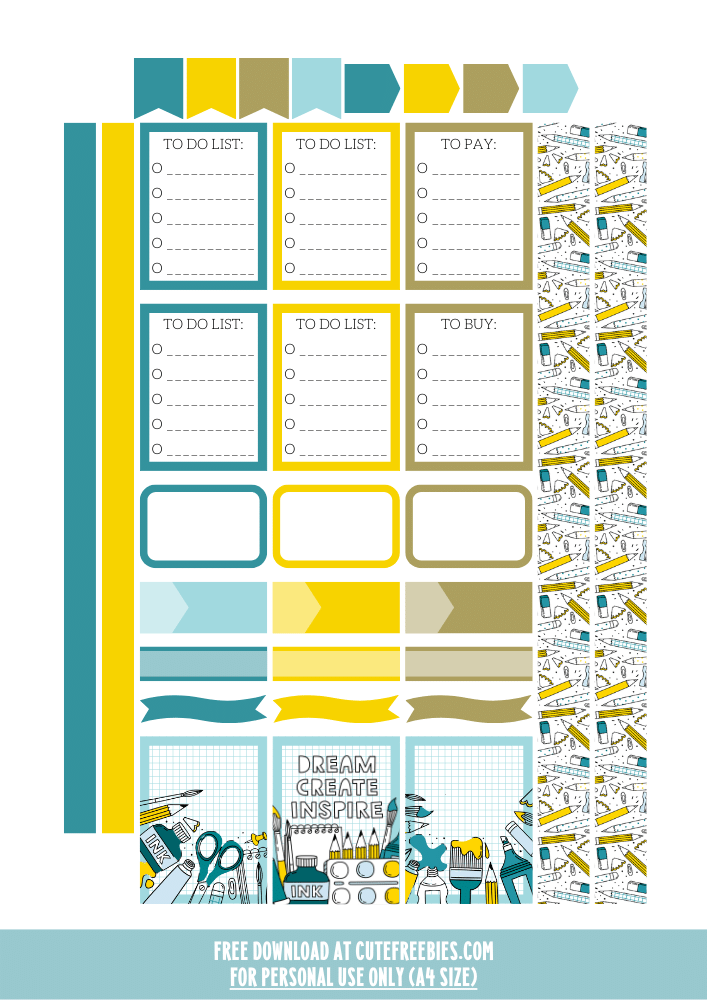 Free back to school planner stickers - free printable school planner stickers #cutefreebiesforyou #plannerstickers #backtoschool