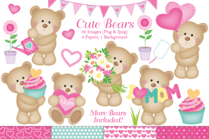 cute bears clipart