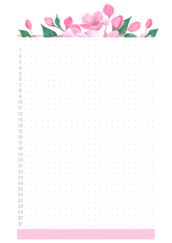 Free Printable Cherry Blossoms Bullet Journal - Sakura downloadable printable PDF, printable planner, bullet journal printables #freeprintable #cutefreebiesforyou #bulletjournal #planneraddict