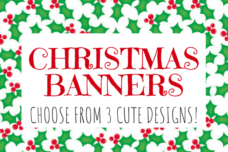 FREE Merry Christmas Flag Letters For Christmas Banners! Choose from 3 super cute designs, also with Happy Holidays Flag Letters. #merrychristmas