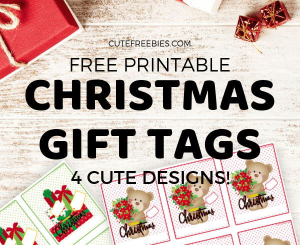 Free Printable Christmas Gift Tags! DIY gift tags for Christmas with cute bears. Free download now! #freeprintable #DIY #cutefreebies