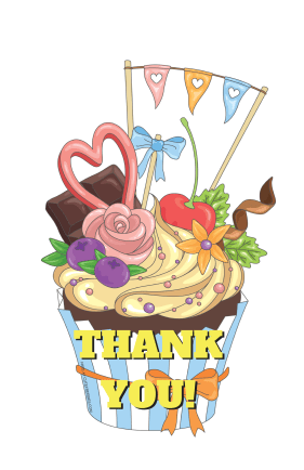 Free Cute Cupcake Thank You Cards - Printable! DIY Party ideas, free printable thank you cards you can download for free! #freeprintable #homemadecards #cutefreebies