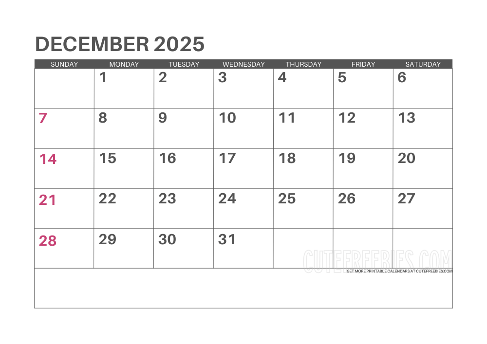 December 2025 monthly planner #2025calendar #cutefreebiesforyou - SEE PREVIOUS POST TO DOWNLOAD THE COMPLETE 2025 CALENDAR PLANNER