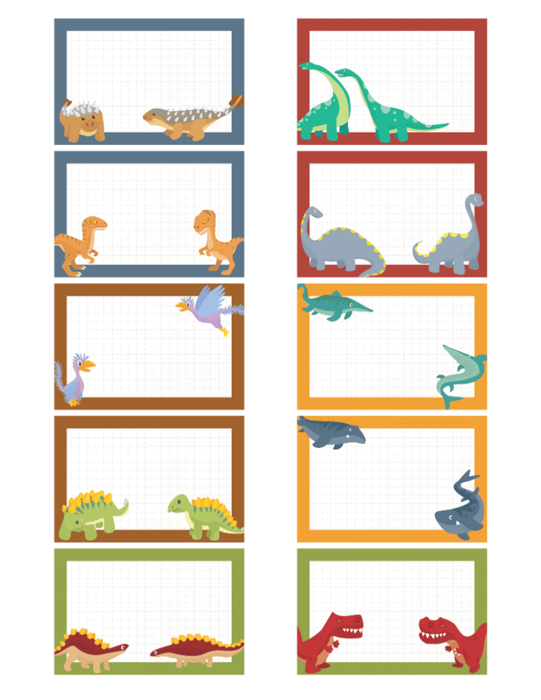 free printable dinosaurs stickers
