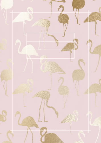 Flamingo pink gold planner printable