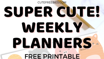 Weekly Planner Free Printable PDF - super cute designs! Choose from our free printable weekly planners and get your free download. #cutefreebies #weeklyplanner #bujoweekly #printableplanner #weeklyspread #bulletjournalweekly