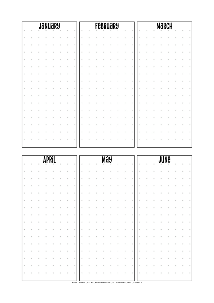 Future log printable - bullet journal printable #cutefreebiesforyou #goalsetting #bulletjournal