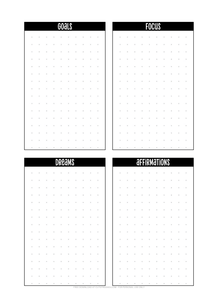 Goal planner printable #cutefreebiesforyou #goalsetting #bulletjournal