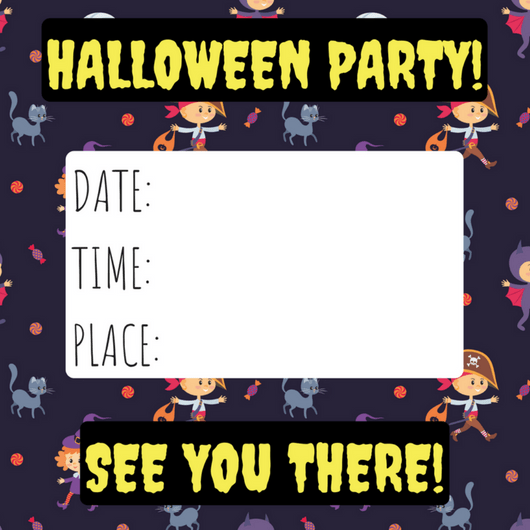FREE HALLOWEEN poster and invitation card! Where to get cute Halloween images and FREE Halloween images, posters, cards and background. #clipart #Halloween #partyprintables