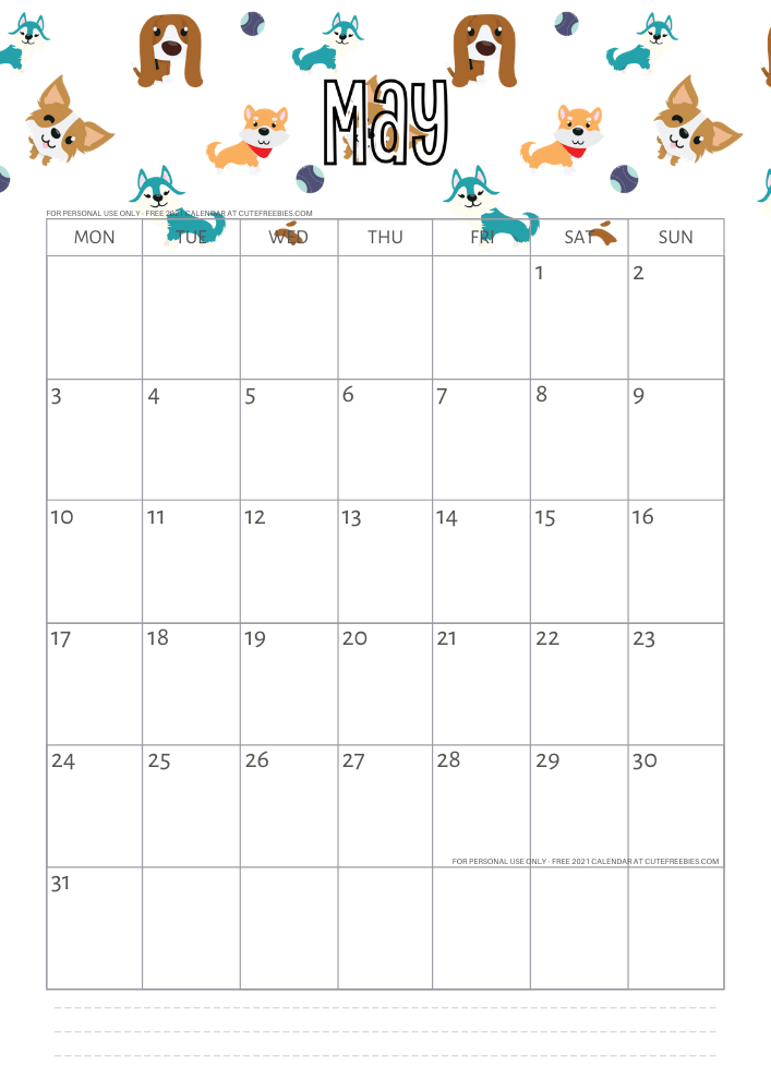 May 2021 calendar cute free printable monthly planner. Click the previous post to download the PDF file. #printablesandinspirations