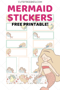Free Printable Mermaid School Stickers And Labels! Cute character stickers for boys and girls, perfect for labeling books and notebooks. Free download now! #backtoschool #printablestickers #schoolstickers #cutefreebiesforyou #freeprintable #mermaid