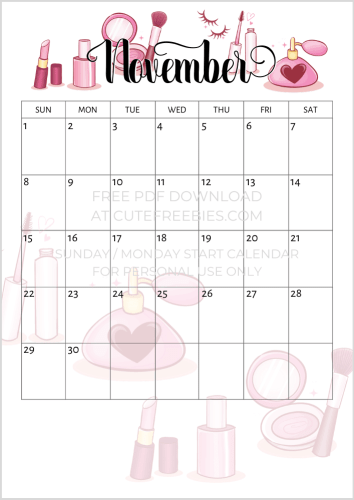 November 2020 calendar