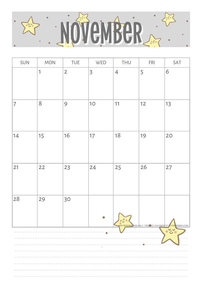 November 2021 calendar - color of the year 2021 , yellow and gray calendar #cutefreebiesforyou #freeprintable SEE PREVIOUS POST TO DOWNLOAD THE PDF FILE