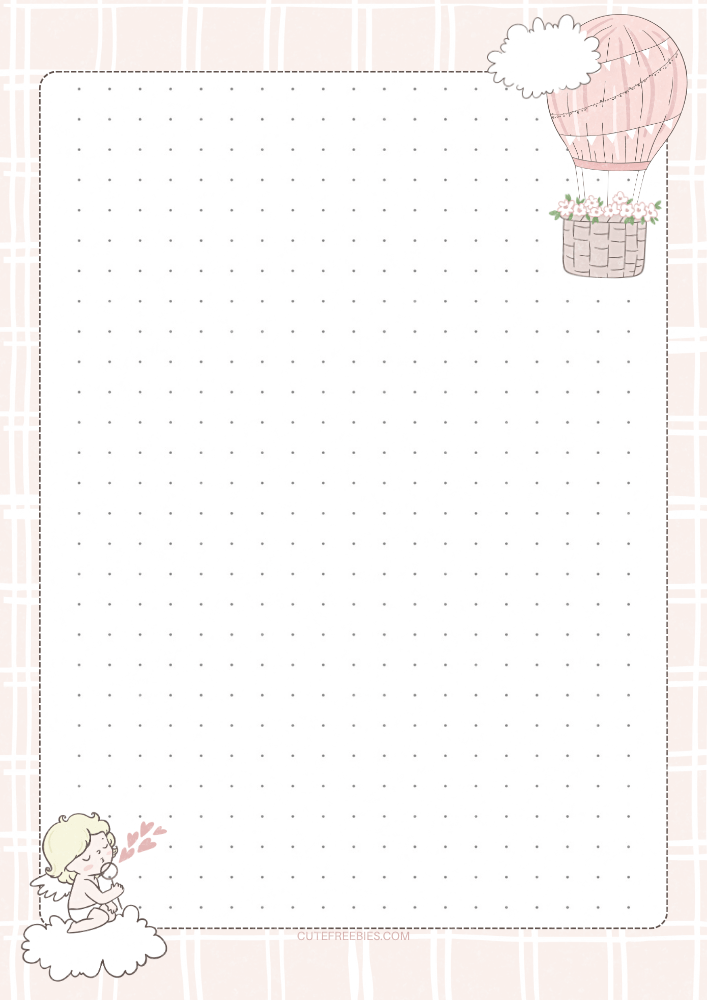 Free printable cute bullet journal - monthly planner template PDF with cute balloon theme #cutefreebiesforyou #printableplanner #freeprintable #bulletjournal