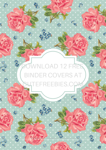 Free Printable Binder Covers And Binder Dividers - 12 shabby chic roses binder covers plus 12 monthly planner dividers. #freeprintable #cutefreebiesforyou #diyplanner #shabbychic #roses