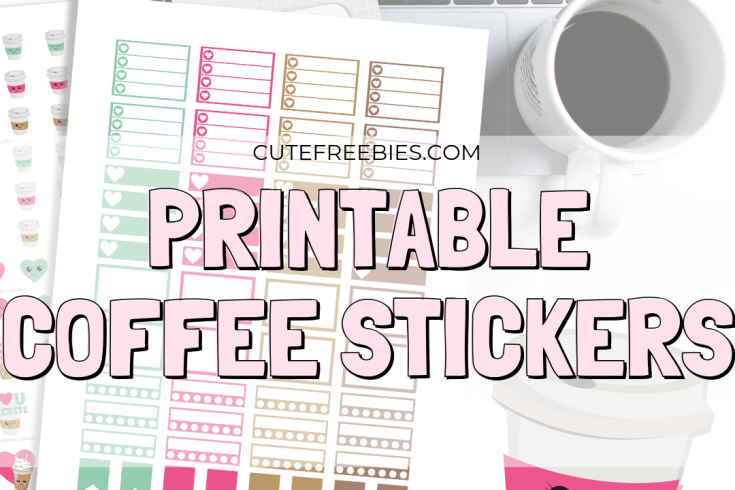 Free Printable Coffee Stickers PDF - cute coffee cup planner stickers for free download. Perfect for coffee lovers. Enjoy! #cutefreebiesforyou #freeprintable #plannerstickers #coffeelover