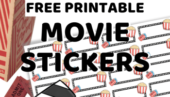 Free Printable Stickers - Movie Planner Stickers for your planner or bullet journal! Free pdf download now. #freeprintable #printablestickers #plannerstickers #bulletjournal #bujoideas #cutefreebiesforyou