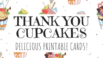 Free Cupcake Thank You Cards - Printable! DIY Party ideas, free printable thank you cards you can download for free! #freeprintable #homemadecards #cutefreebies