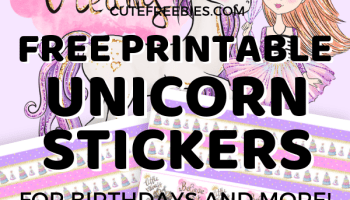 Free Unicorn Birthday Planner Stickers! Choose from various hair and skin colors and use as journal stickers. Free download now! #cutefreebies #plannerstickers #freeprintable #bulletjournal #bujoideas #unicorn #unicornbirthday